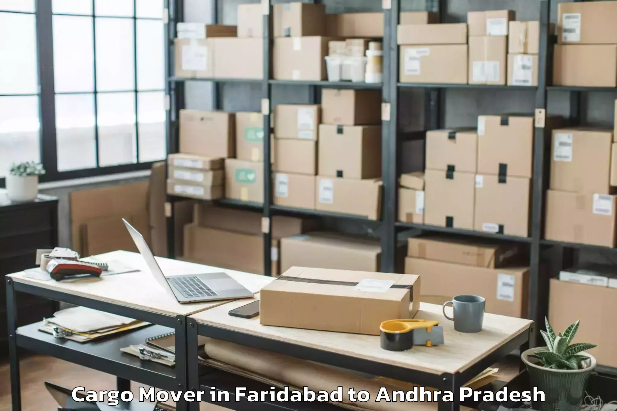 Leading Faridabad to Macherla Cargo Mover Provider